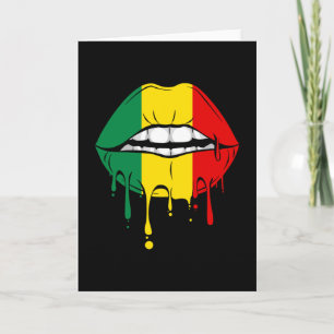 Rastafarian Jamaica Lips Kaart