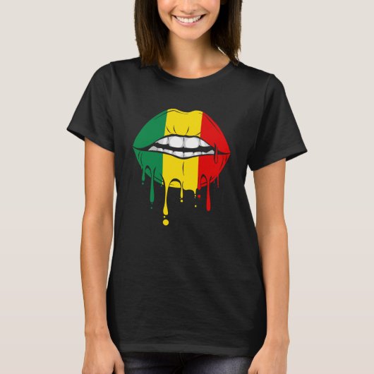 Rastafarian Jamaica Lips T-shirt (Voorkant)