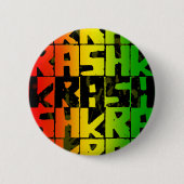 rastafarian knop ronde button 5,7 cm (Voorkant)
