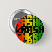 rastafarian knop ronde button 5,7 cm (Voorkant /achterkant)