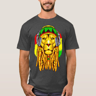 Rastafarian Lion Leo Zodiac Horoscope Astrologie T-shirt