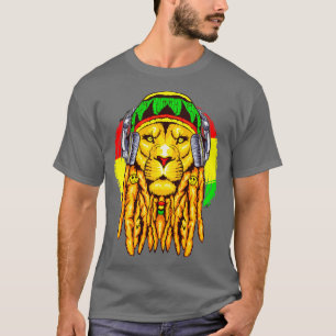 Rastafarian Lion Leo Zodiac Horoscope Astrologie T-shirt