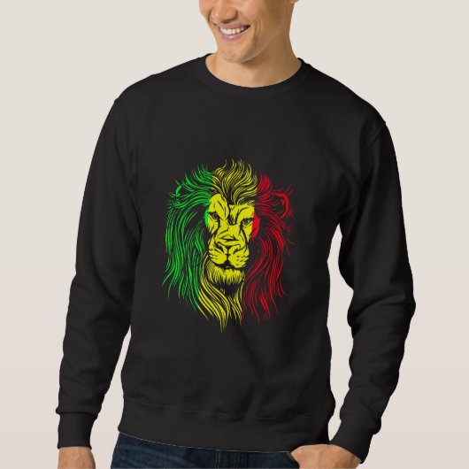 Rastafarian Lion Mandala Reggae Music Jamaica Rast Trui (Voorkant)