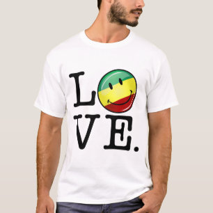 Rastafarian Love Happy Rasta Flag T-shirt