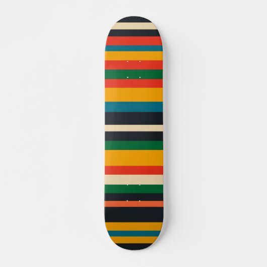 Rastafarian Multi Color Modern Stripes Pattern Persoonlijk Skateboard (Voorkant)