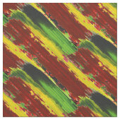 Rastafarian Paint Stripes Stof (Close Up)
