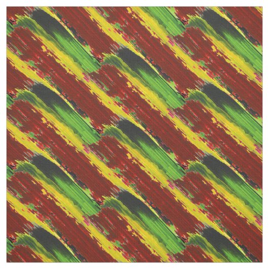 Rastafarian Paint Stripes Stof (Swatch)
