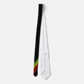 Rastafarian Paint Strokes Black Monogram One Side Stropdas (Achterkant)