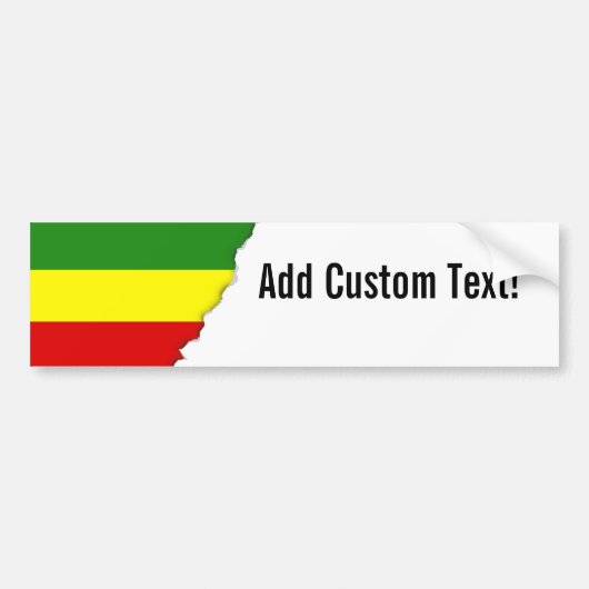 Rastafarian Pride Flag Bumpersticker (Voorkant)