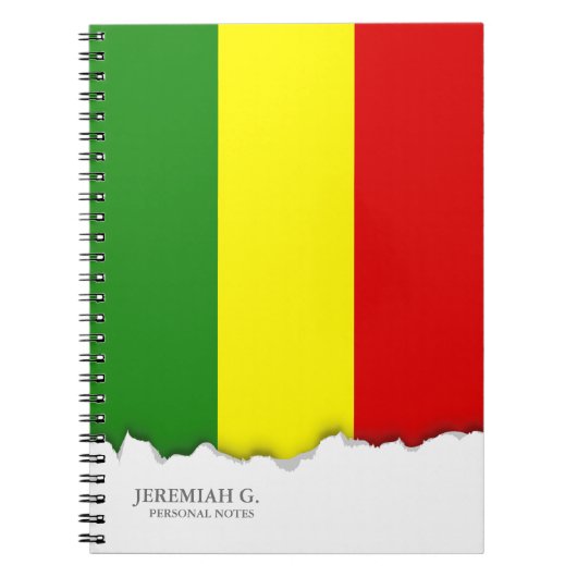 Rastafarian Pride Flag Notitieboek (Voorkant)