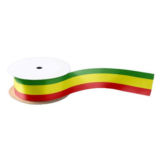 Rastafarian Pride Flag Satijnen Lint (Spoel)