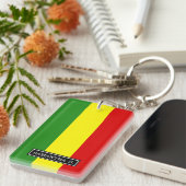 Rastafarian Pride Flag Sleutelhanger (Voorkant Rechts)