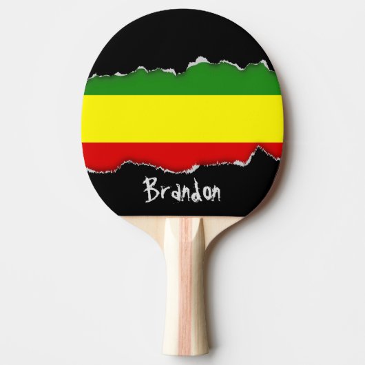 Rastafarian Pride Flag Tafeltennisbatje (Voorkant)