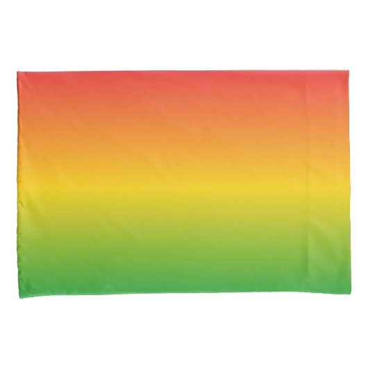 Rastafarian Rasta Rood Goud en Groen Vervaagd Kussensloop (Voorkant-Rechts)