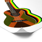 Rastafarian Reggae Guitar Jamaica Poster (Hoek)