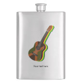 Rastafarian Reggae Guitar Jamaicaanse Vlag Flacon (Voorkant)