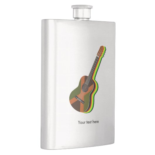 Rastafarian Reggae Guitar Jamaicaanse Vlag Flacon (Rechts)