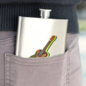 Rastafarian Reggae Guitar Jamaicaanse Vlag Flacon (Voorbeeld)