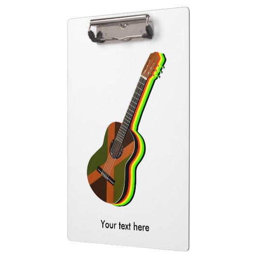 Rastafarian Reggae Guitar Jamaicaanse Vlag Klembord (Links)