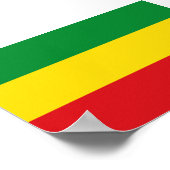 Rastafarian Vlag Rasta Ethiopisch Poster (Hoek)