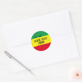 Rastafarian vlag Rasta kleuren reggae muziek custo Ronde Sticker (Envelop)
