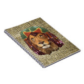 Rastafarian-wildlife lion humor design notitieboek (Rechterzijde)