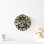 Rastafarian-wildlife lion humor design ronde klok (Huis)