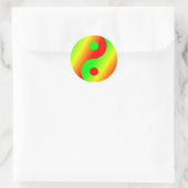 Rastafarian Yin Yang Ronde Sticker (Tas)