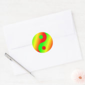 Rastafarian Yin Yang Ronde Sticker (Envelop)