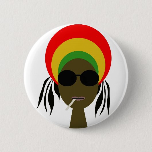 rastafariër ronde button 5,7 cm (Voorkant)