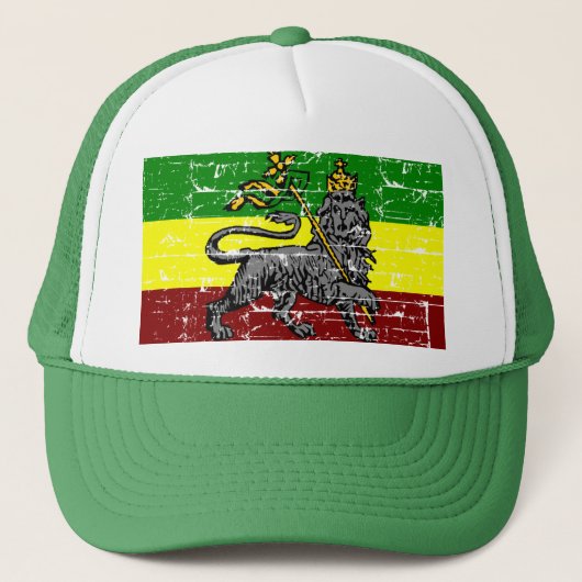Rastafarisch vlaggenontwerp trucker pet (Voorkant)