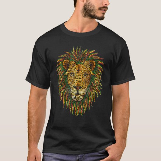 Rastaferische rode gele Rasta Apparel Lon T-shirt (Voorkant)