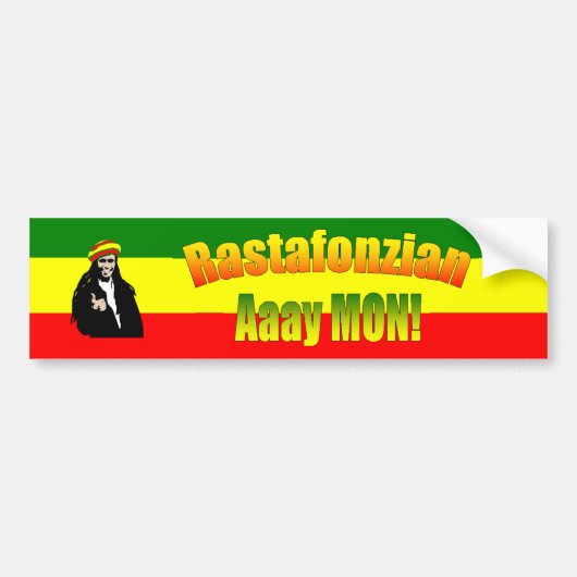 Rastafonzian Bumpersticker (Voorkant)