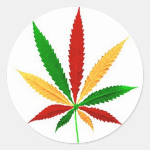 rastaglad ronde sticker