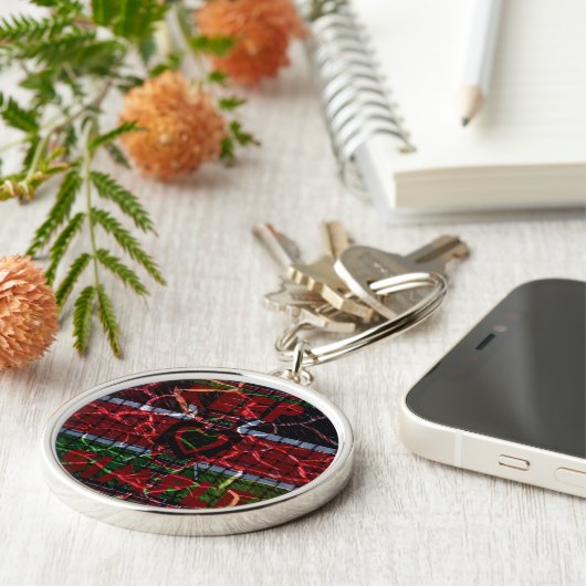 Rastakleuren Sleutelhanger (Zijkant)