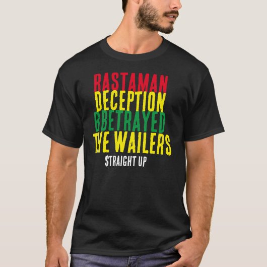 RASTAMAN DECEPTION Basic Donker T-shirt (Voorkant)