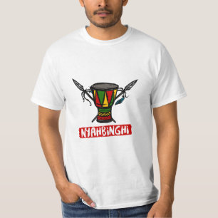 Rastaman Nyahbinghi Drum Rasta Kleuren Reggae T-shirt