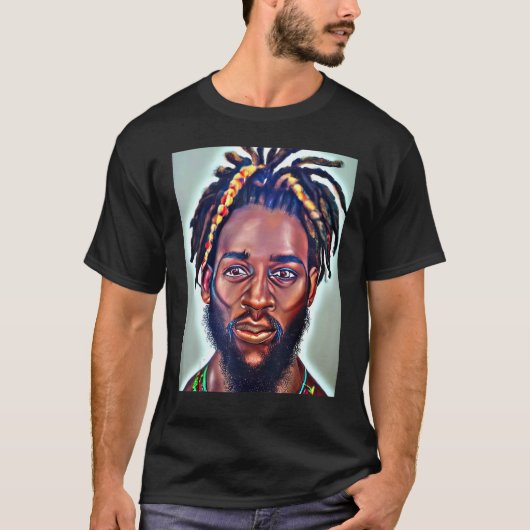 Rastaman Reggae Dub Jah Rasta design_33 T-shirt (Voorkant)