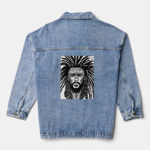 Rastaman Reggae Dub Jah Rasta design Premium_32 Denim Jacket