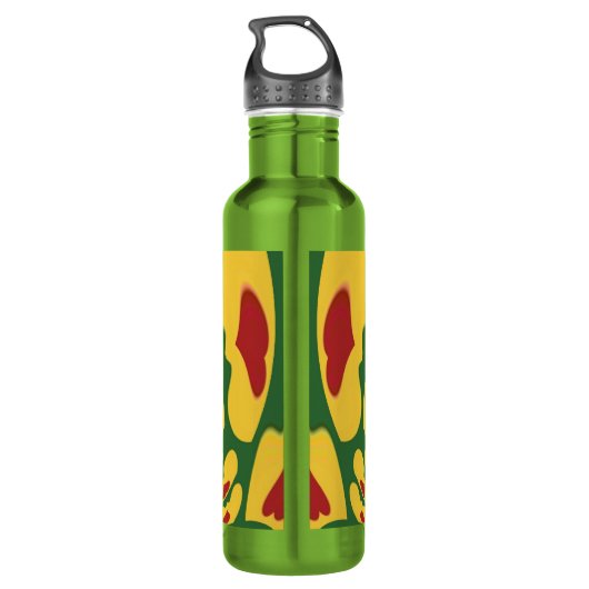  Rastas Kleur Een Mooie Caribische leuke kunst Waterfles (Achterkant)