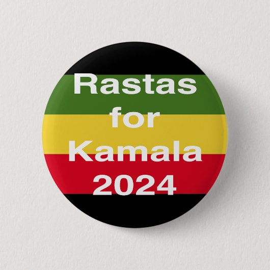 Rastas voor Kamala 2024 Ronde Button 5,7 Cm (Voorkant)