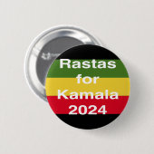 Rastas voor Kamala 2024 Ronde Button 5,7 Cm (Voorkant /achterkant)