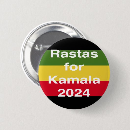 Rastas voor Kamala 2024 Ronde Button 5,7 Cm (Voorkant /achterkant)