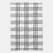 Raster Black en White Pset Tartan Pattern Theedoek (Verticaal)