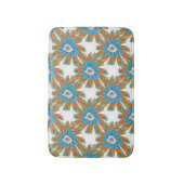 Raster Bloemen Abstract Textiel Print Badmat (Voorkant Verticaal)