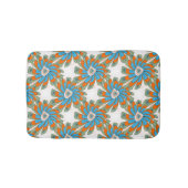 Raster Bloemen Abstract Textiel Print Badmat (Voorkant)