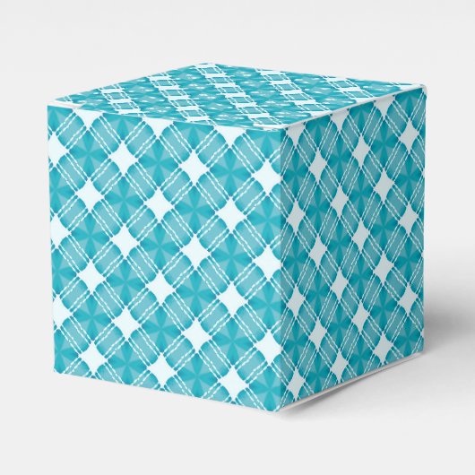 Raster en sterren Gingham Pattern Bedankdoosjes (Voorkant Zijde)