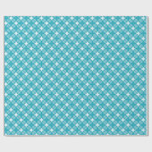 Raster en sterren Gingham Pattern Cadeaupapier (Vlak)