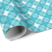 Raster en sterren Gingham Pattern Cadeaupapier (Rol Hoek)