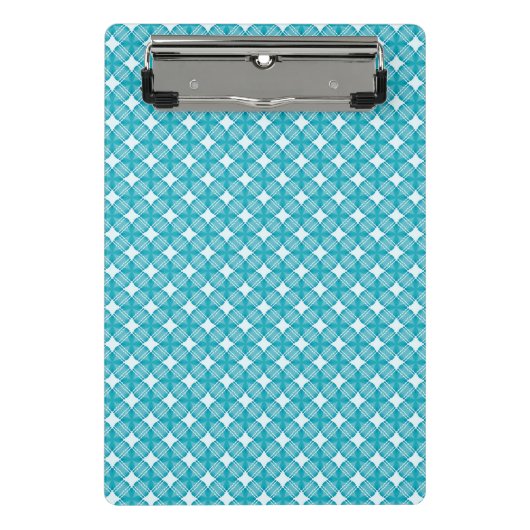 Raster en sterren Gingham Pattern Mini Klembord (Voorkant)